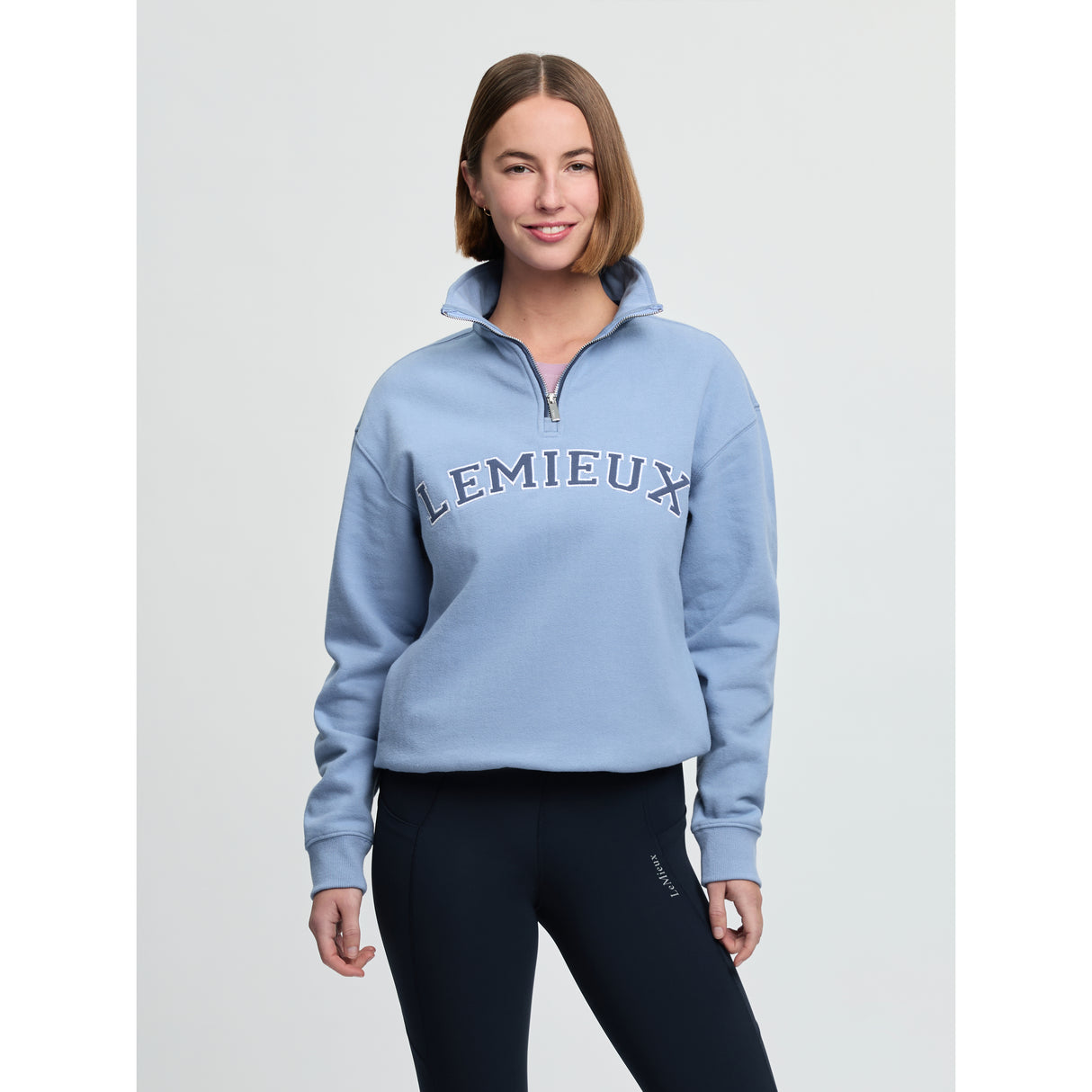 Le Mieux Kelsie Quarter Neck Sweat Powder Blue