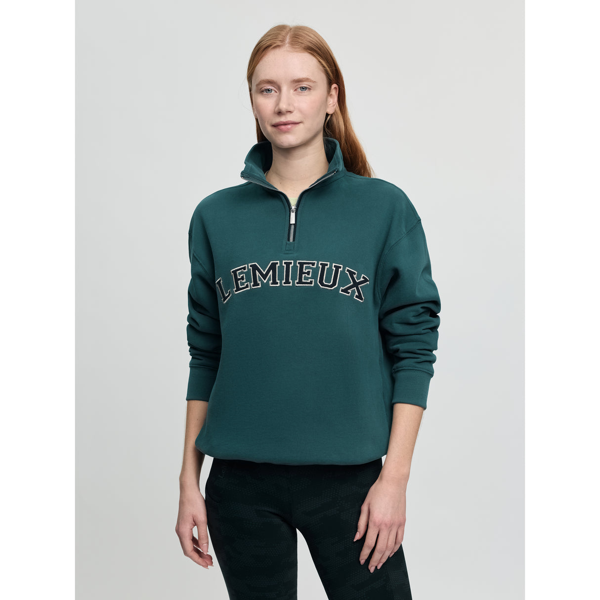 Le Mieux Kelsie Quarter Neck Sweat Jungle