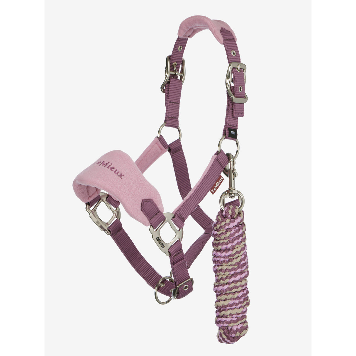 Le Mieux Mini Vogue Headcollar & Leadrope Mallow
