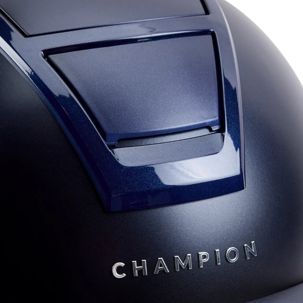 Champion Insight Peaked Helmet Oval Standard Peak Matt Navy / Gloss Navy