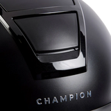 Champion Insight Peaked Helmet Oval Standard Peak Matt Black / Gloss Black