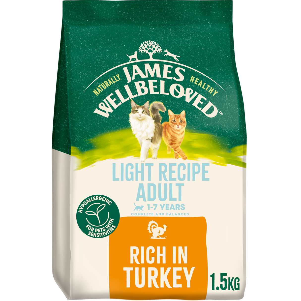 James Wellbeloved Cat - Adult Light Turkey 1.5kg