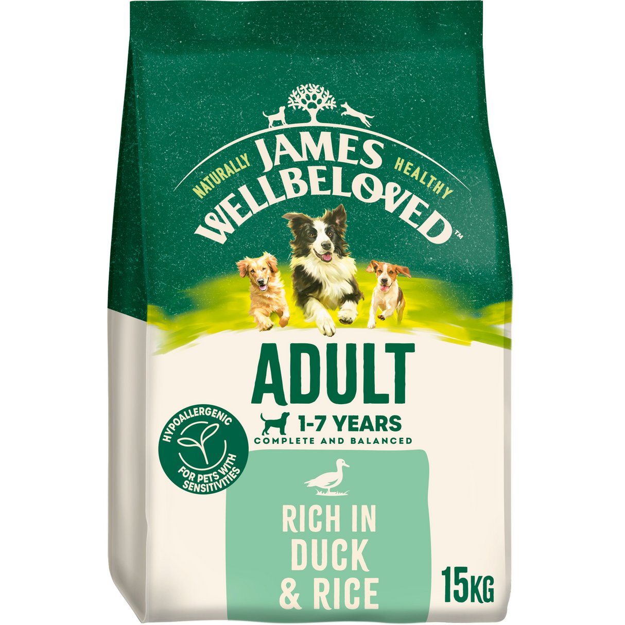 James Wellbeloved Dog - Adult Duck & Rice 15kg