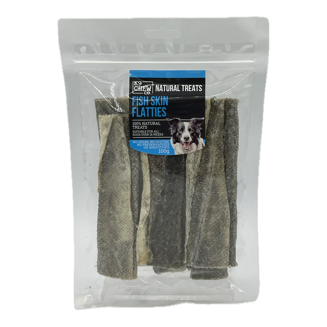 K9 Chew Co Fish Skin Flatties 100g