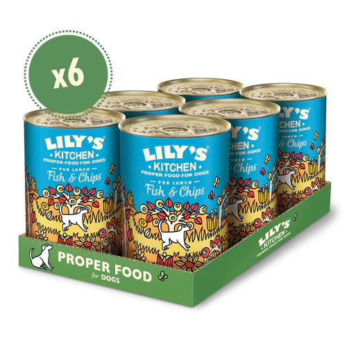 Lily's Kitchen Dog Tin Fish & Chips 6x400g