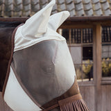 Kentucky Horsewear Fly Mask Classic With Ears & Nose Tassels Silver