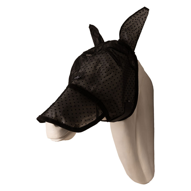 Kentucky Horsewear Fly Mask Heart With Ears And Nose Black