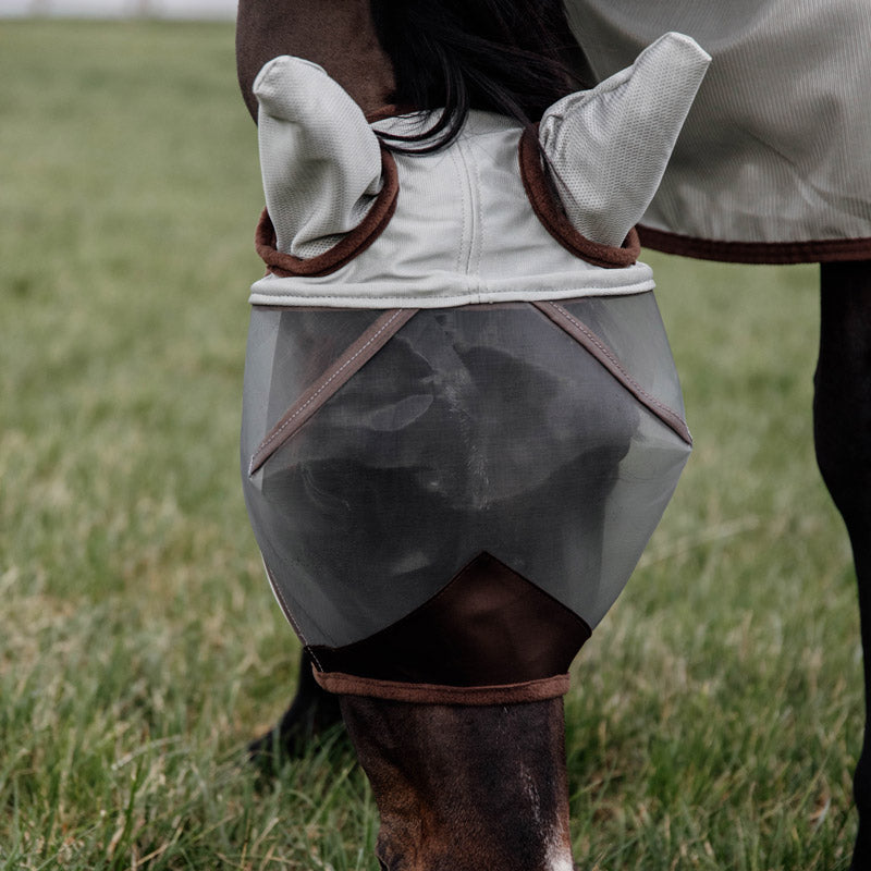 Kentucky Horsewear Fly Mask Classic With Ears Silver