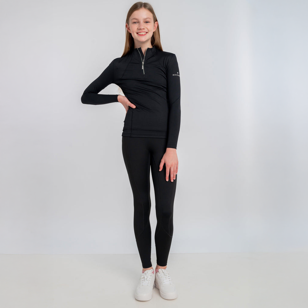 Mochara Young Rider Technical Leggings Black Recycled