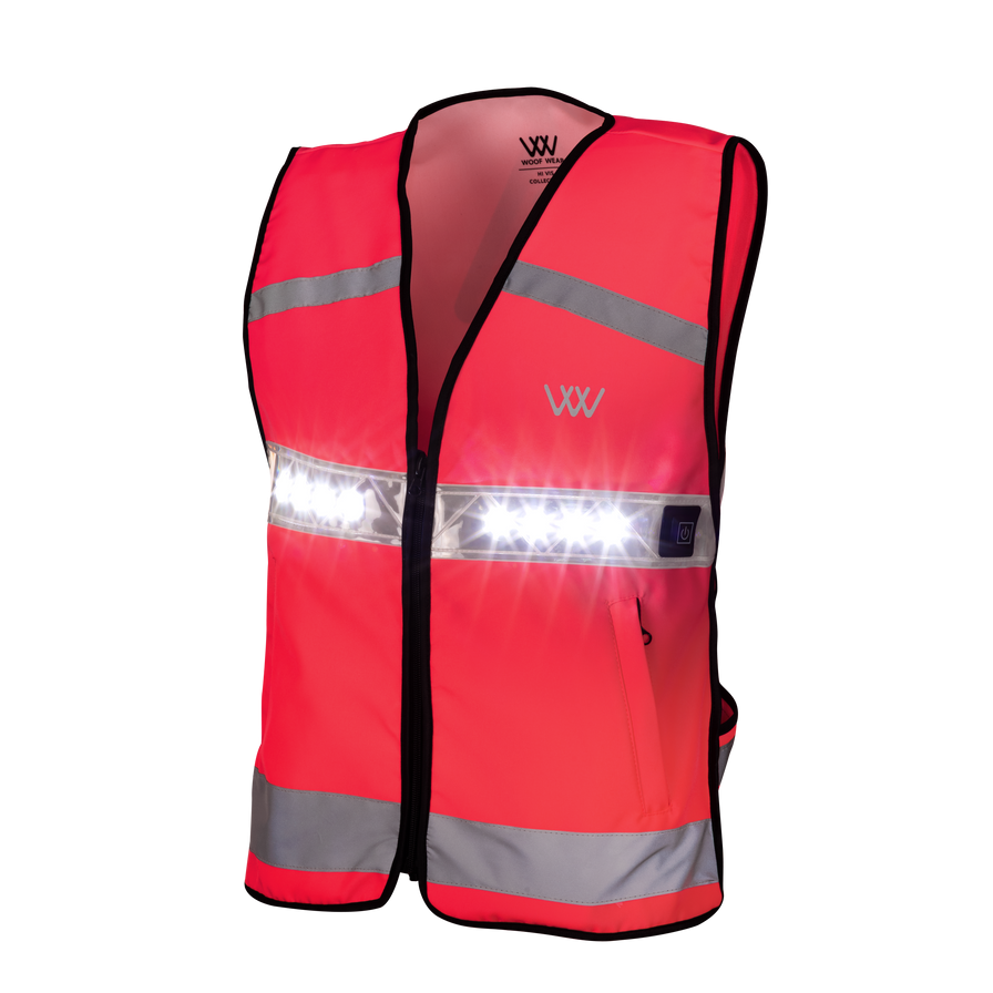 Woof Wear LED Hi Vis Riding Vest Pink