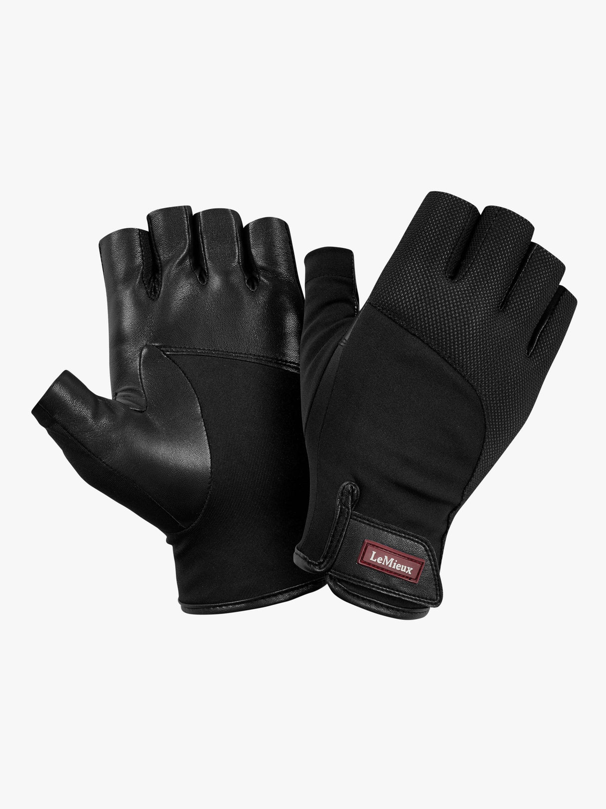 Le Mieux Fingerless Riding Gloves Black