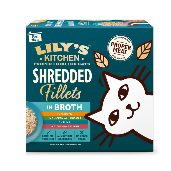 Lily's Kitchen - Cat Shredded Fillets In Broth Multipack 8x70g
