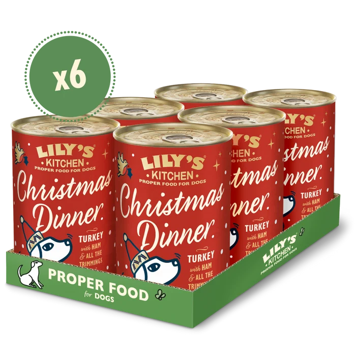 Lilys Kitchen Turkey & Ham Christmas Dinner 6x400g
