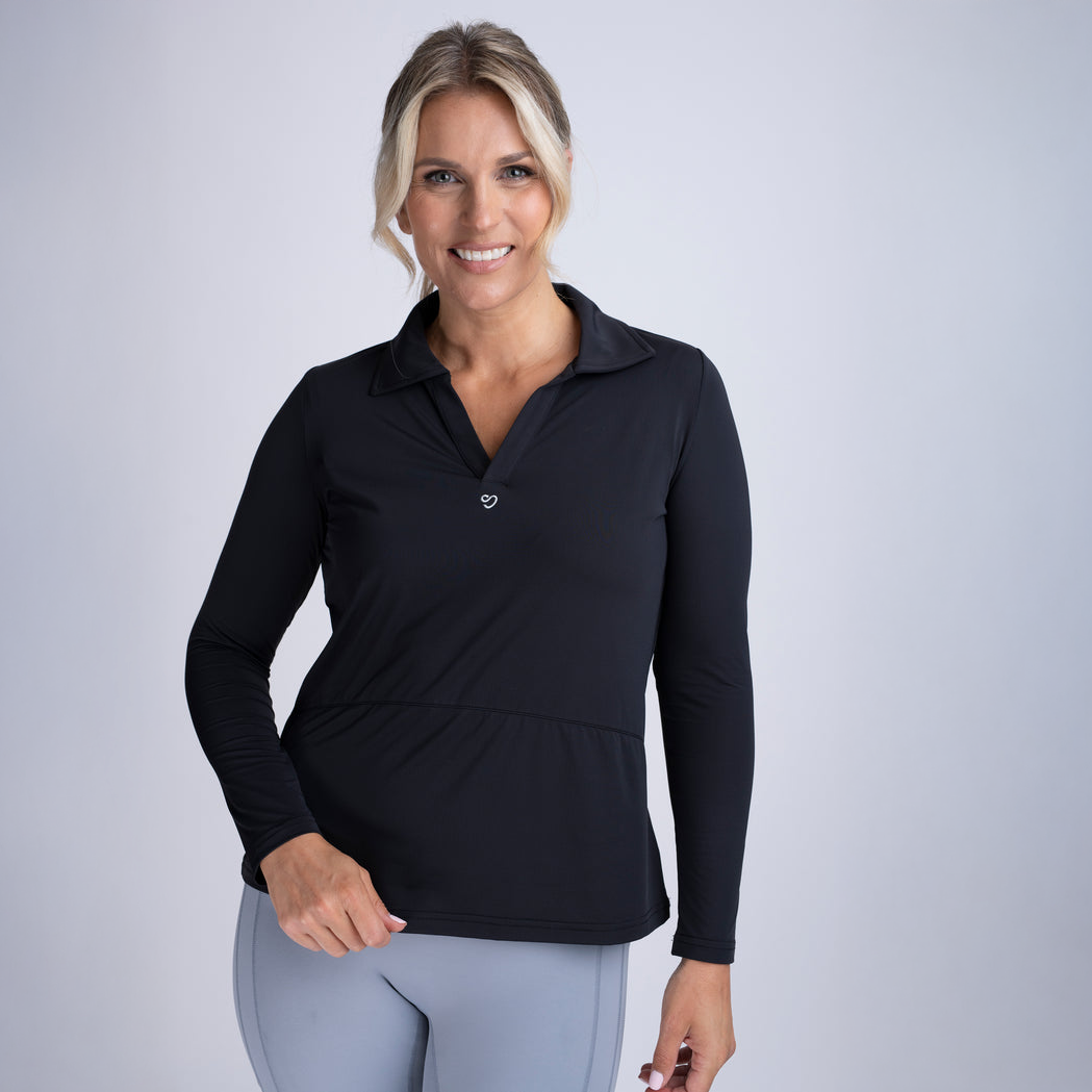 Mochara V Neck Long Sleeve Black