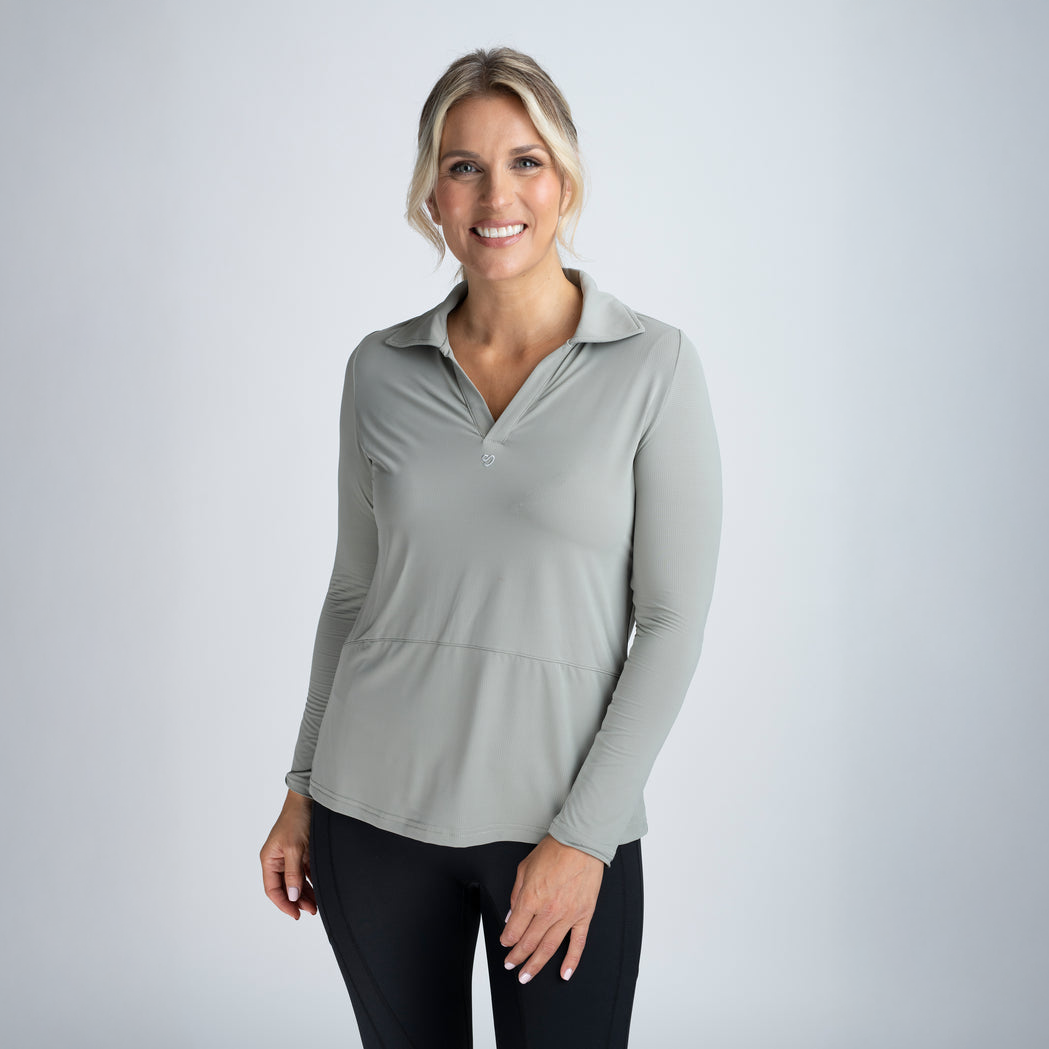 Mochara V Neck Long Sleeve Pistachio