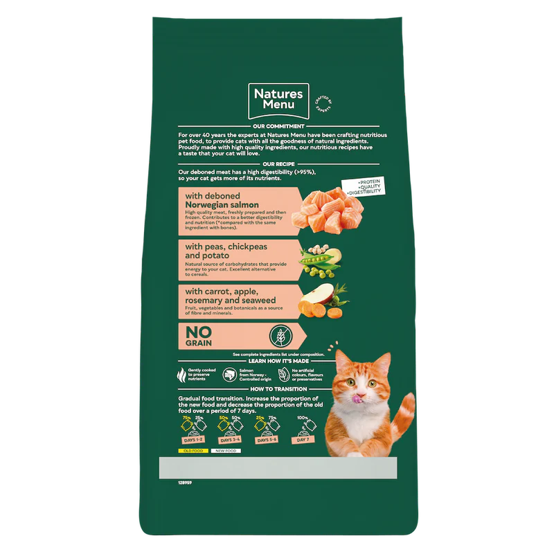 Natures Menu Cat - Adult Salmon 1.25kg