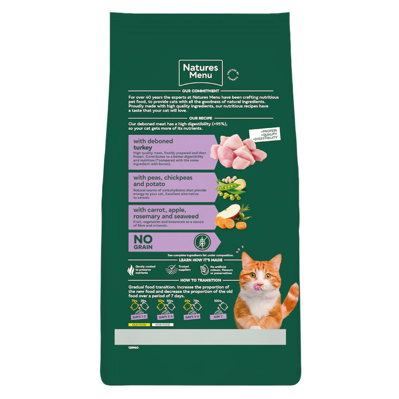 Natures Menu Cat - Adult Turkey 1.25kg