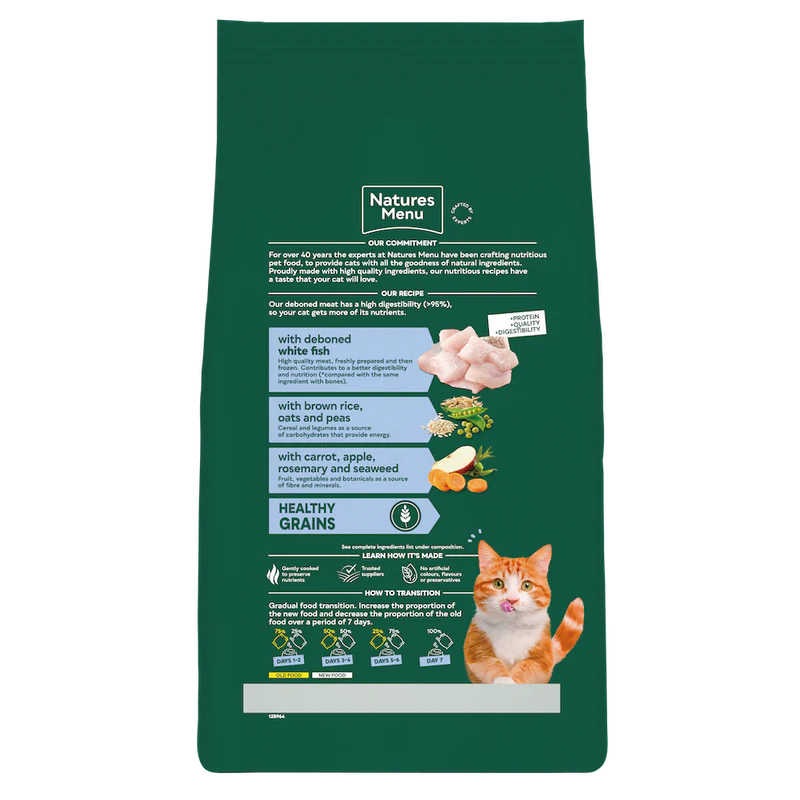 Natures Menu Cat - Adult White Fish 3kg
