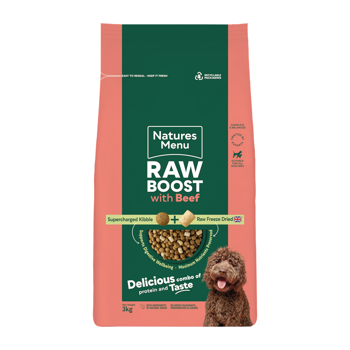 Natures Menu Dog - Raw Boost Beef with Grain 3kg