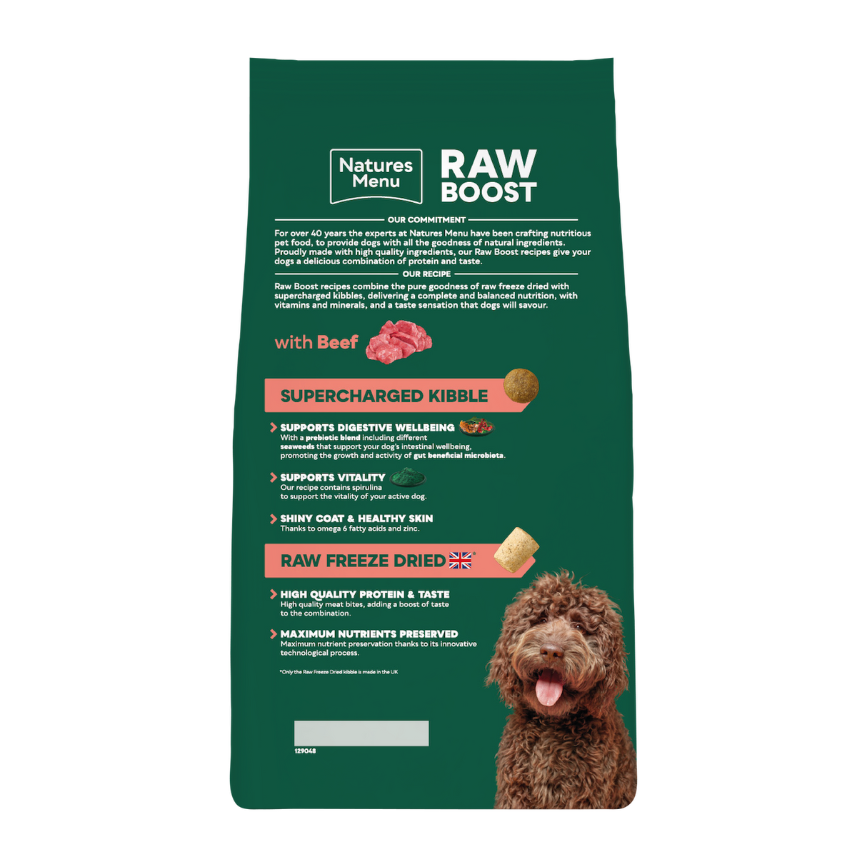 Natures Menu Dog - Raw Boost Beef with Grain 1.5kg