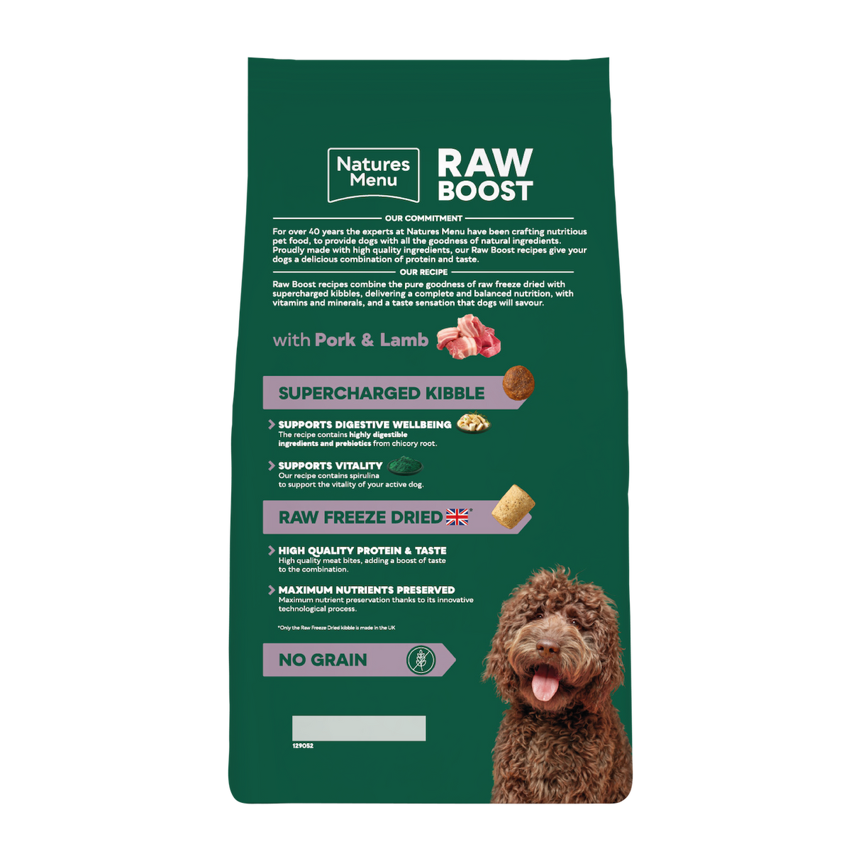 Natures Menu Dog - Raw Boost Pork & Lamb No Grain 3kg