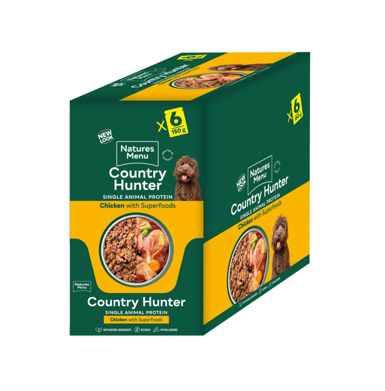 Natures Menu Dog - Country Hunter Free Range Chicken 6x150g