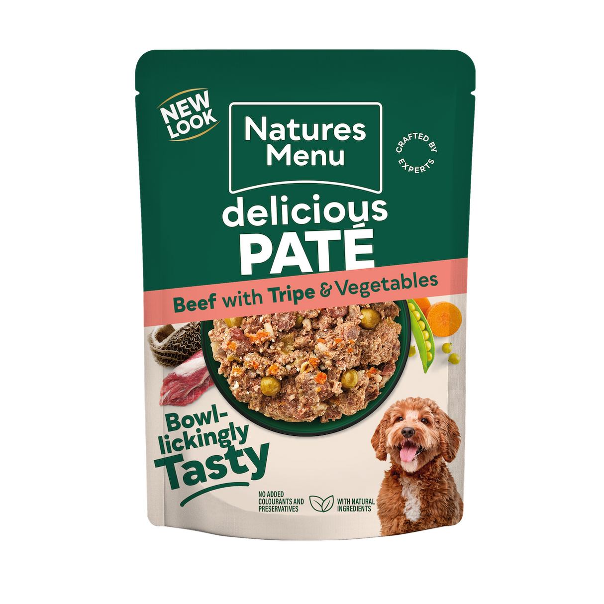 Natures Menu Dog - Adult Pouch Box Beef With Tripe & Vegetables 8x300g