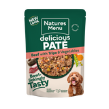 Natures Menu Dog - Adult Pouch Box Beef With Tripe & Vegetables 8x300g