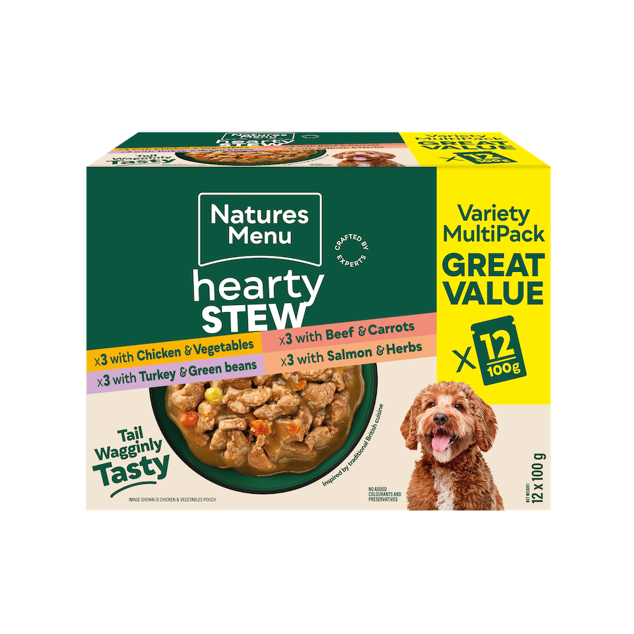 Natures Menu Dog - Chicken, Turkey, Beef & Salmon Stews Pouches 12x100g