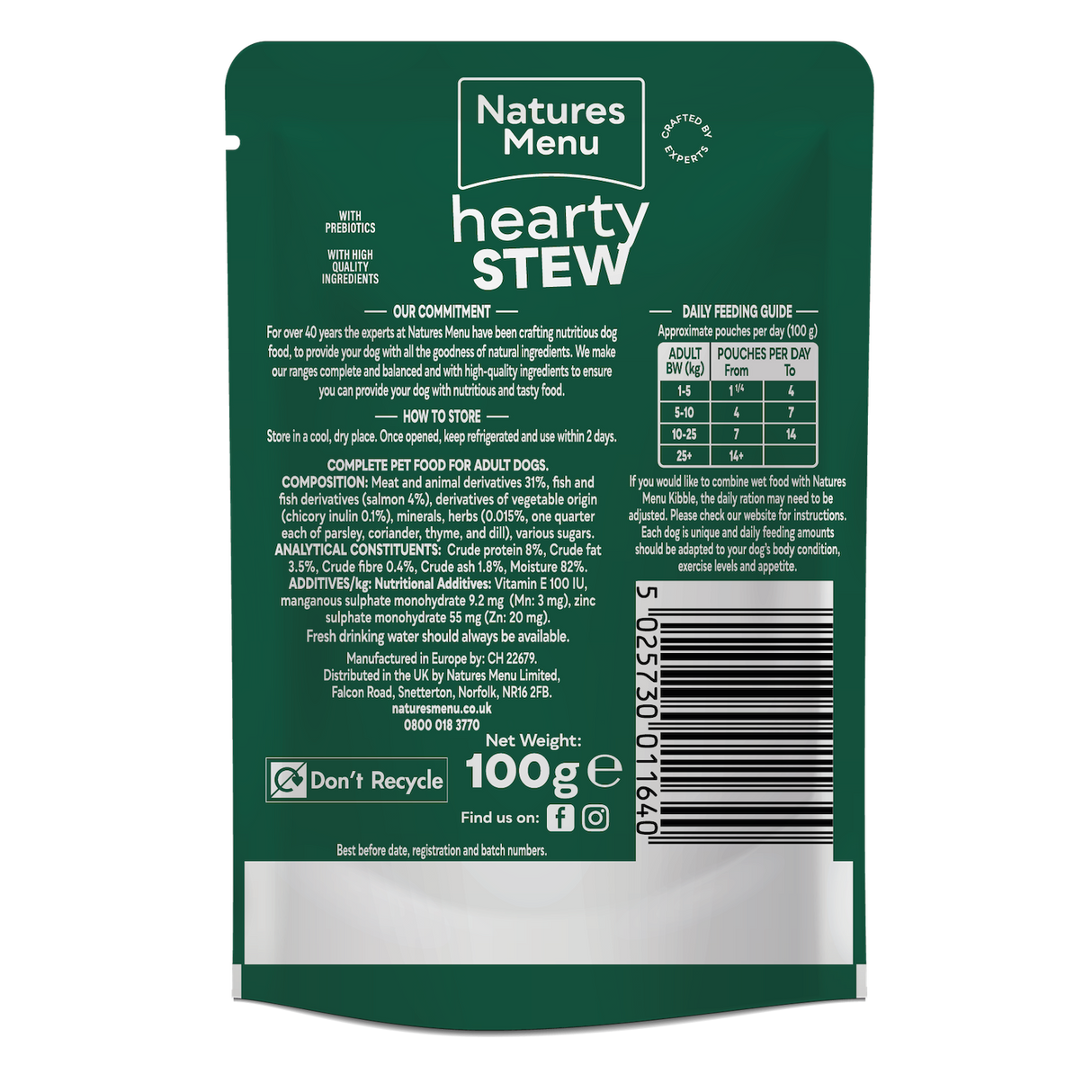 Natures Menu Dog - Salmon Stew Pouches 8x100g