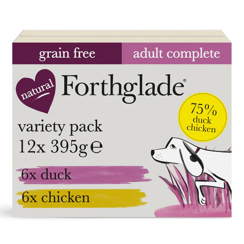 Forthglade Adult Complete Grain Free Duo Variety Duck & Chicken 12x395g