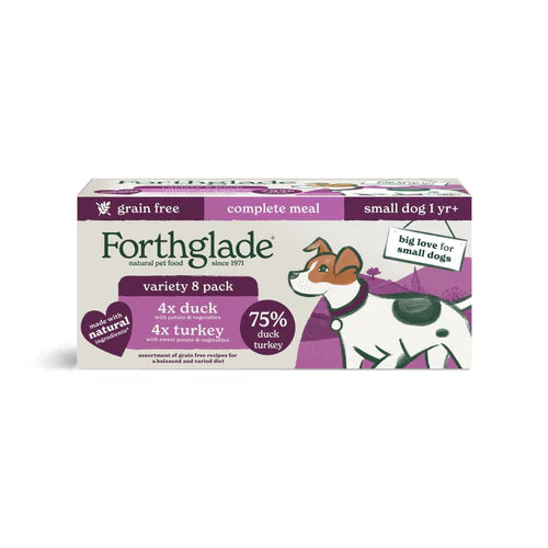Forthglade Adult Complete Grain Free Small Breed Turkey & Duck 8x150g