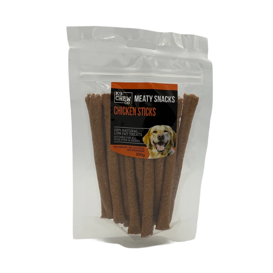 K9 Chew Co Meaty Snacks Chicken Sticks 100g