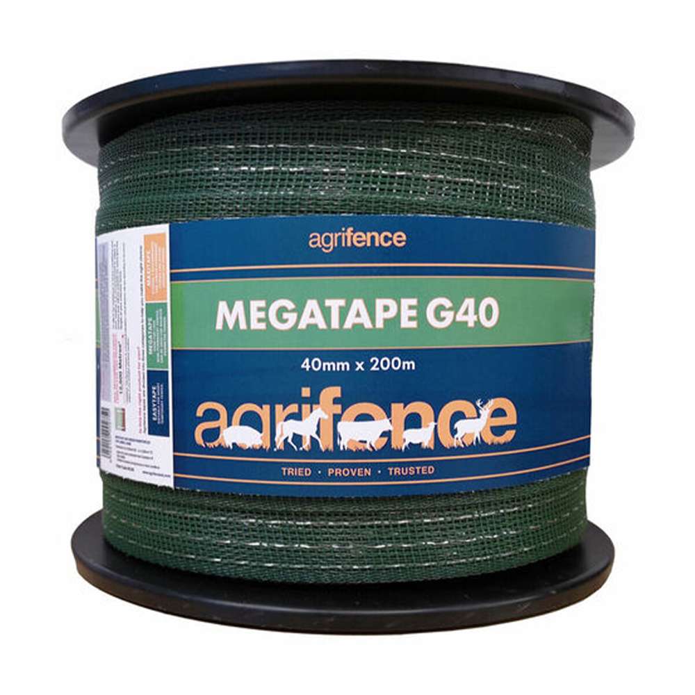 Agrifence Megatape 20 Reinforced Tape Green 40mmX200m