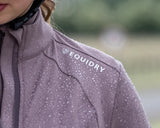 EQUIDRY Women's Water Repellent Zip Up Top Mocha / White