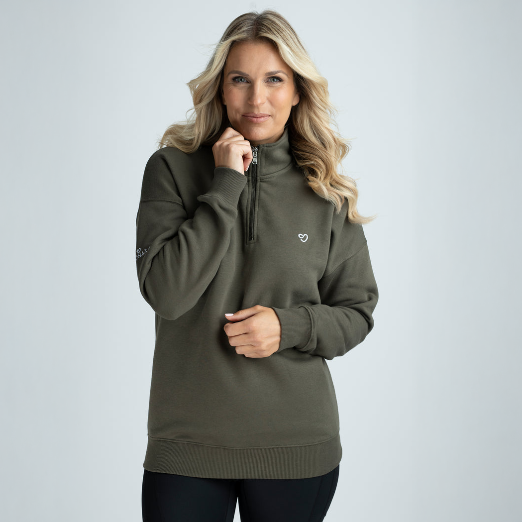 Mochara Half Zip Sweatshirt Khaki