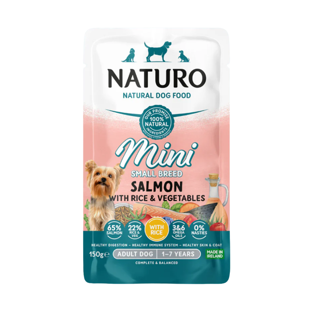 Naturo Dog - Adult Mini Pouch Salmon, Rice & Veg 150g
