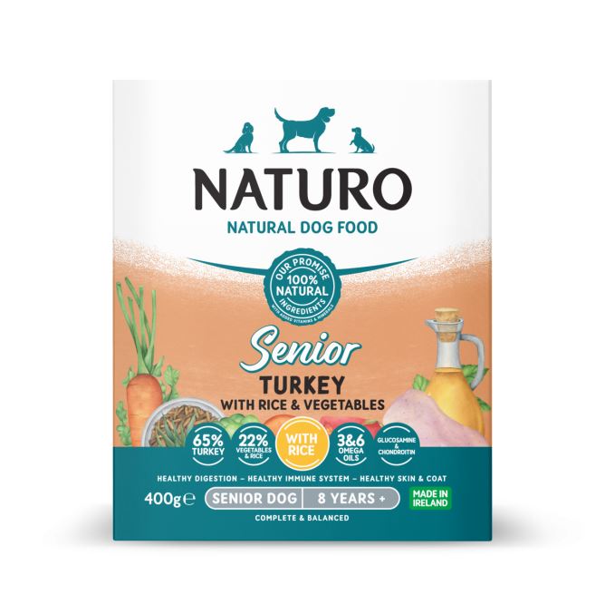 Naturo Dog - Senior Turkey Rice & Veg Tray 400g