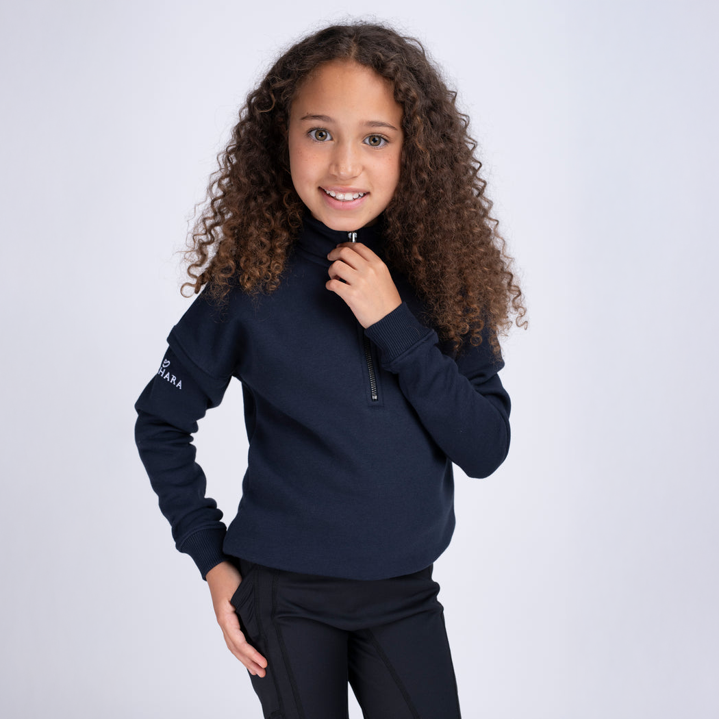 Mochara Young Rider Half Zip Sweatshirt Navy