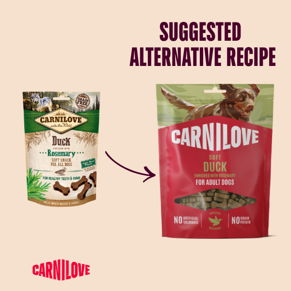 Carnilove Duck Enriched With Rosemary Soft Dog Treats 200g