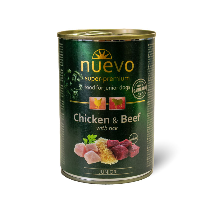 Nuevo Dog Junior Chicken & Beef With Rice 400g