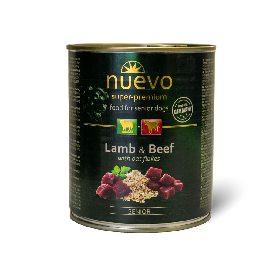 Nuevo Dog Senior Lamb & Beef With Oat Flakes 800g