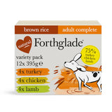 Forthglade Adult Complete Brown Rice Turkey, Lamb & Chicken Variety Pack 12x395g
