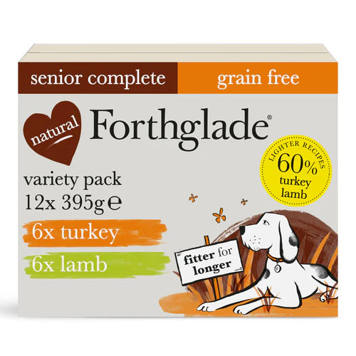 Forthglade Senior Complete Grain Free Turkey & Lamb Variety Pack 12x395g