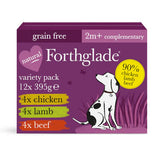 Forthglade 2months+ Complementary Just Chicken, Lamb & Beef Variety Pack 12x395g