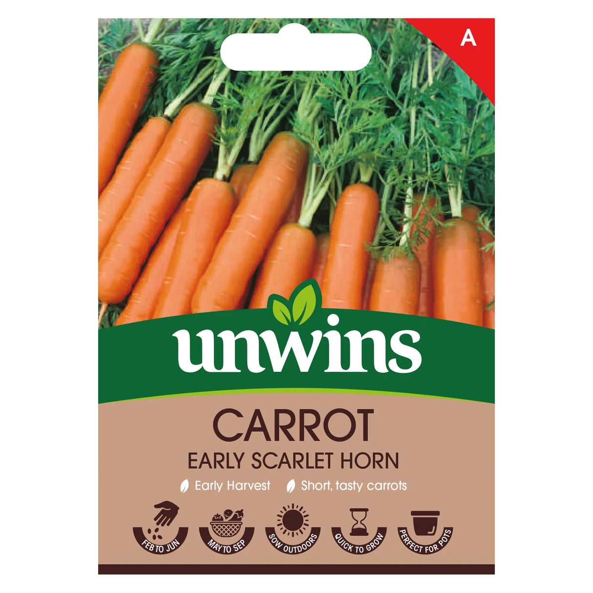 Unwins Carrot Early Scarlet Horn