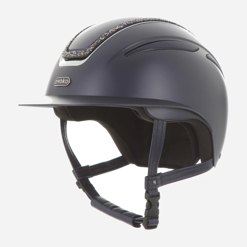 Evoke Callisto Wide Peak Navy / Silver Crystal Frame