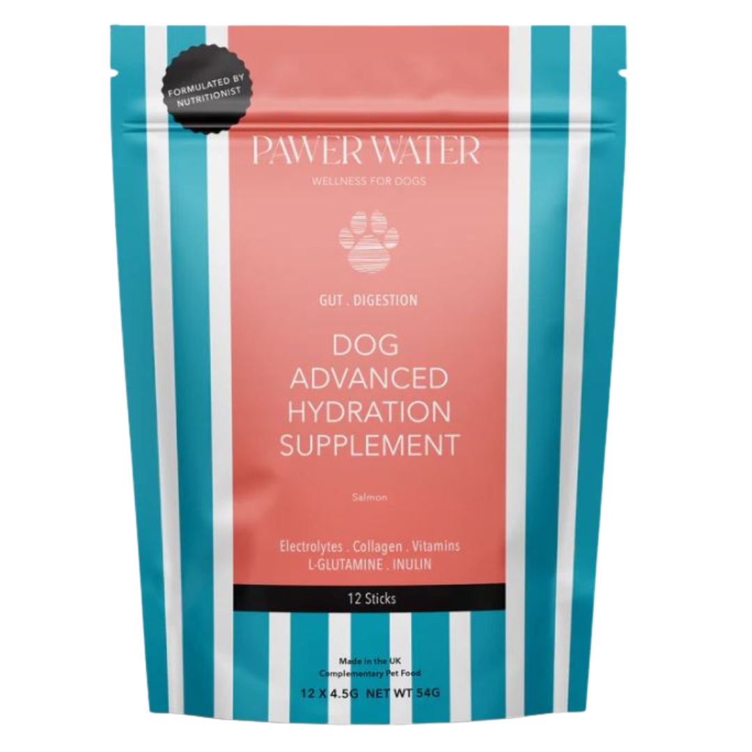 Pawer Water Gut & Digestion Advanced Wellness Hydration Supplement for Dogs - 12 pack