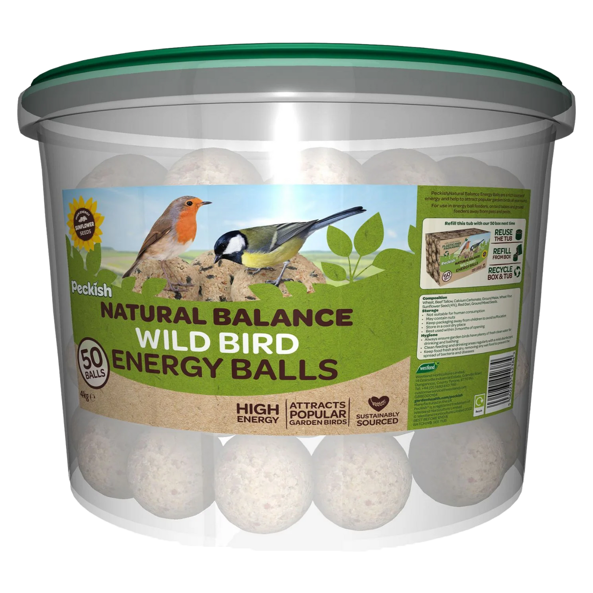 Peckish Natural Balance Energy Balls 50 Tub