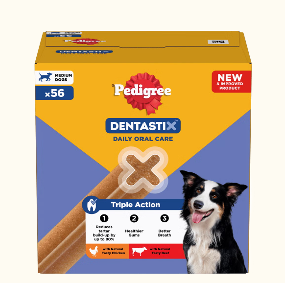Pedigree Dentastix Medium 56 Pack 10-25kg